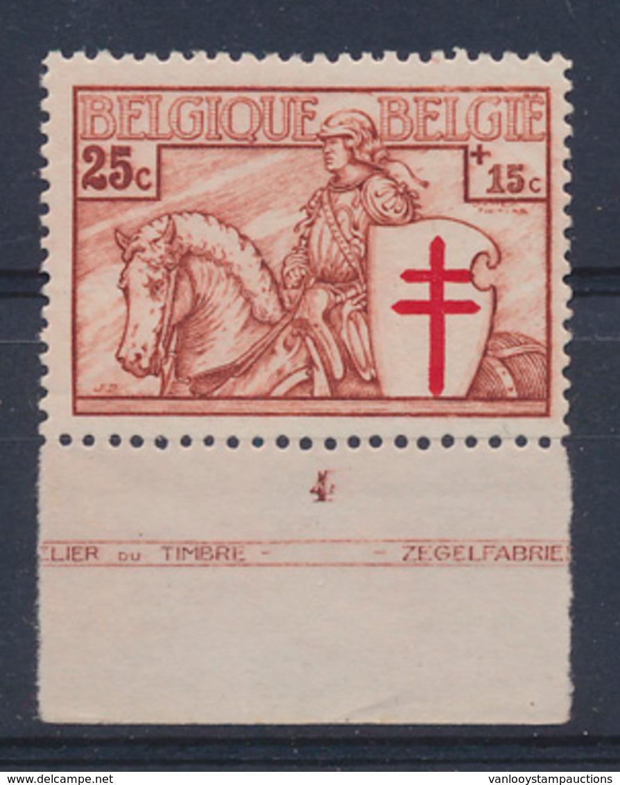 ** N° 395 '25c Roodbruin' Plaatnr - Unused Stamps