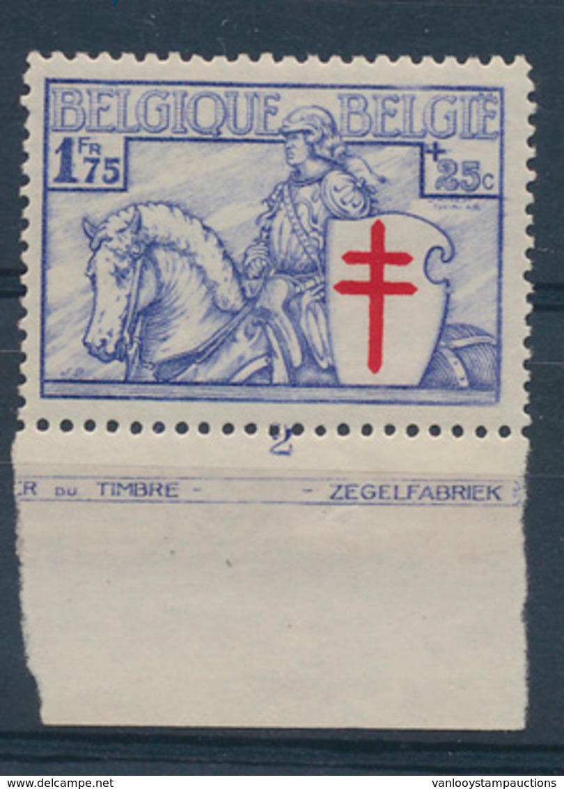 ** N° 399 '1,75F Blauw' Plaatnr. - Unused Stamps