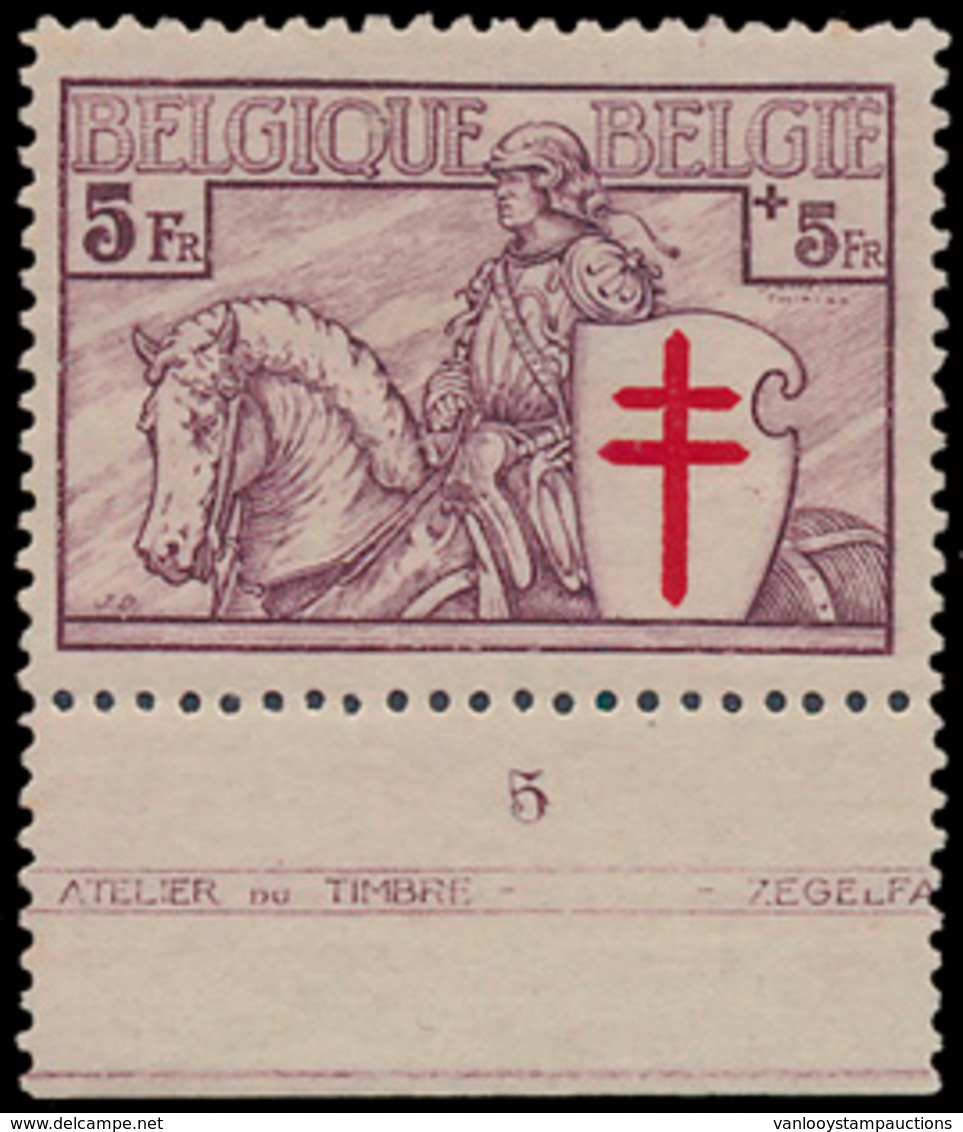 * N° 400 '5 Fr Violetbruin', Pla - Unused Stamps