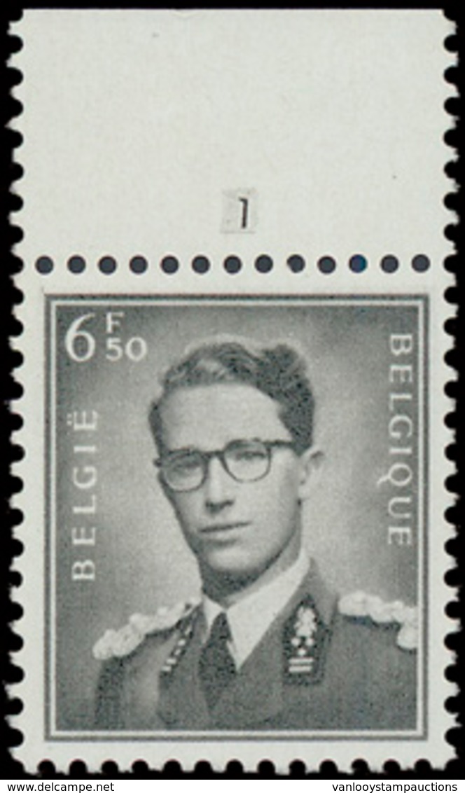 ** N° 1069A '6,50F Grijs' Plaatnr - 1953-1972 Glasses