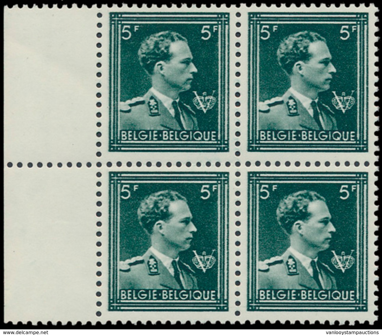 ** N° 1007 'Leopold III 5F Groen, - Other & Unclassified