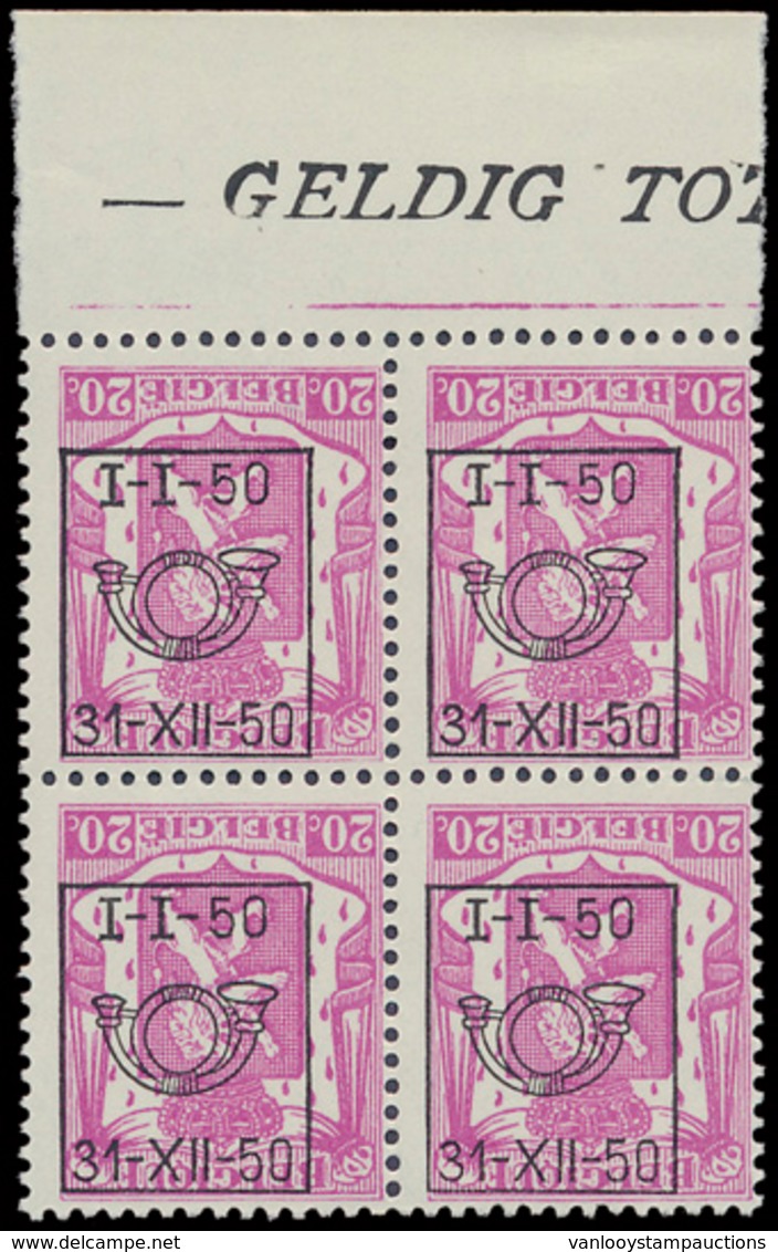 ** PRE 601-Cu '20c Paars' (Blok V - Other & Unclassified