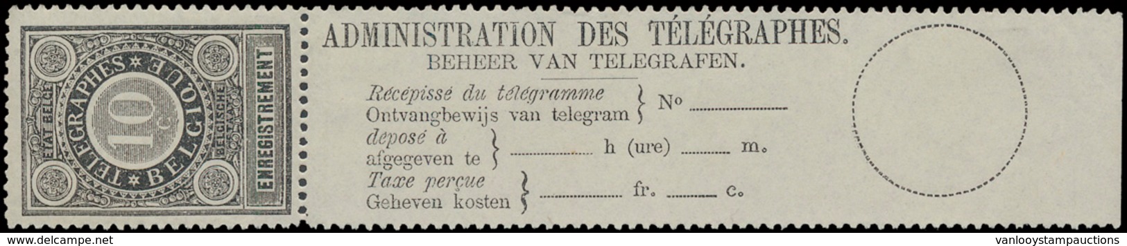 * RT 1a '10c Cijfer Zwart' Met S - Telegraph [TG]