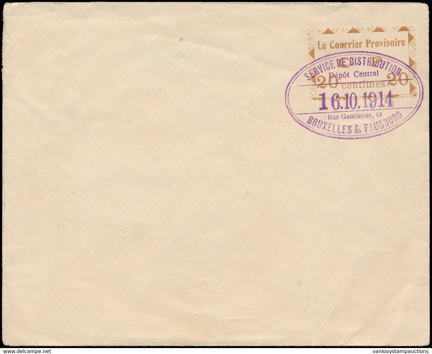 ) 1914, Vignet (OBP) N° PL 19 '2 - Private & Local Mails [PR & LO]