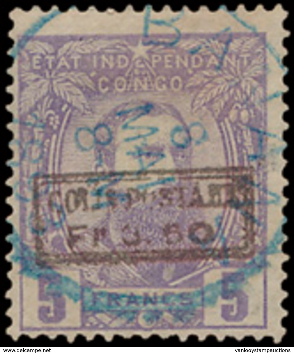 CP 4 '5 Francs Violet, Zwarte - 1884-1894