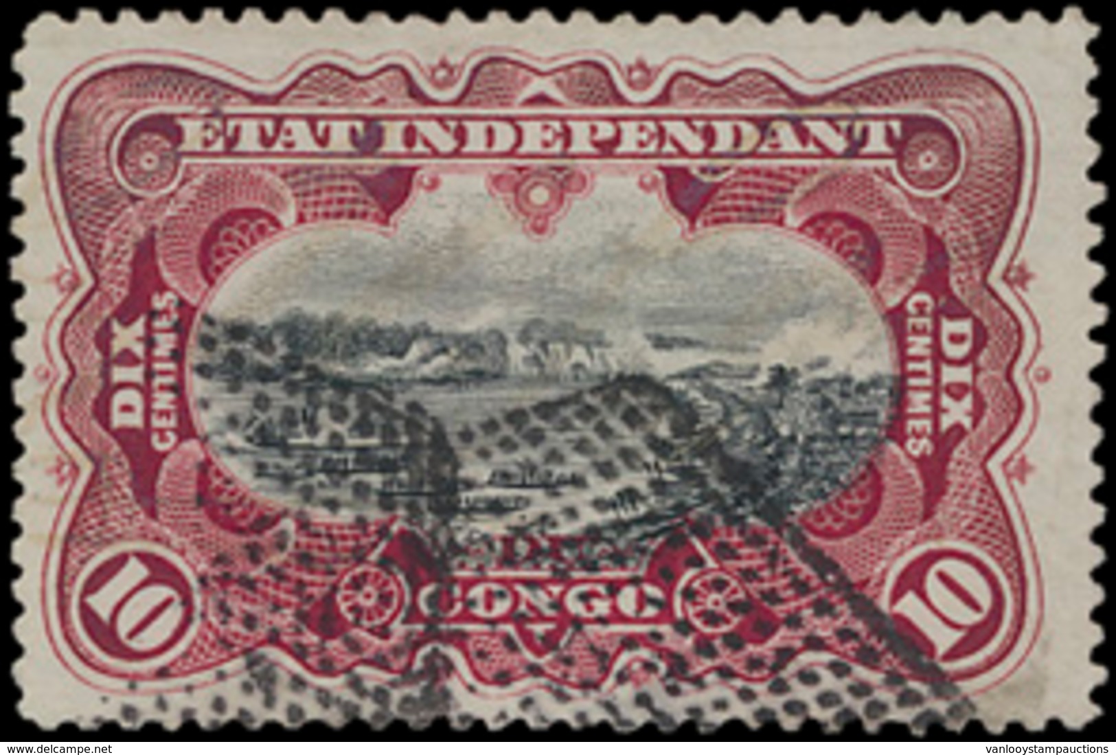 N° 19 '10 Cent. Karmijn' Met Z - 1884-1894