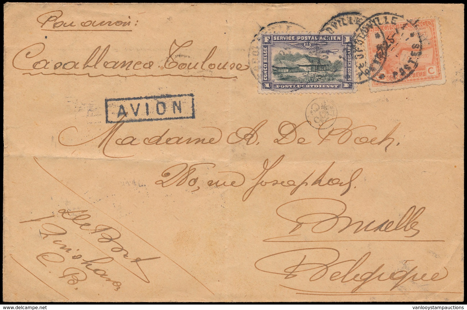 ) 1925, PA 2 En N° 123 '1 Fr Vio - Covers & Documents