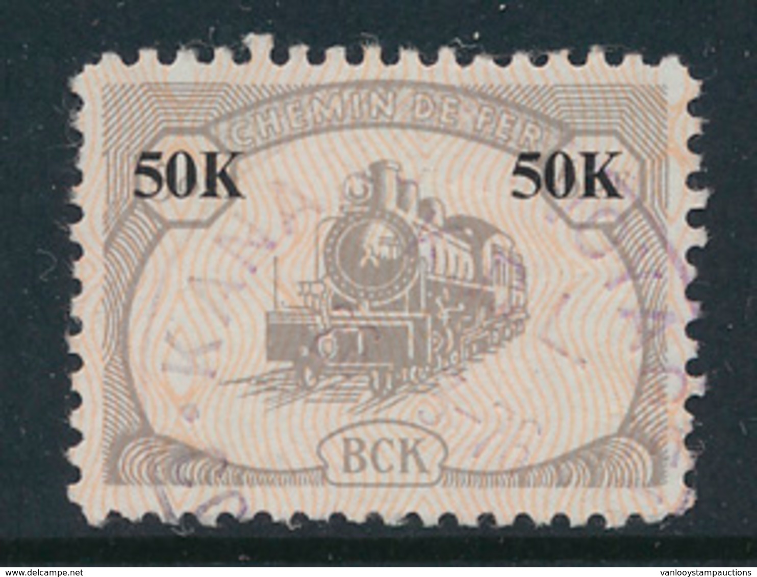 CP 42 '50K Op 50F Grijs' Geste - Unused Stamps