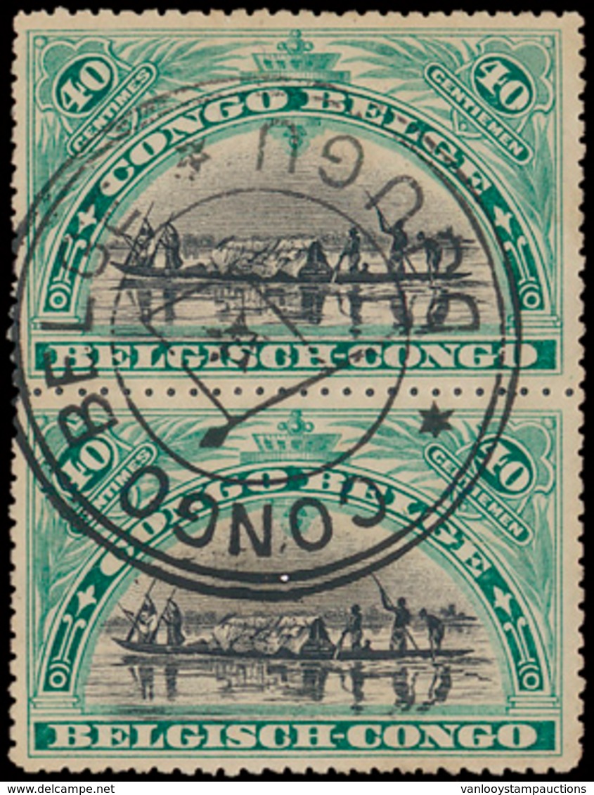 N° 58 '40c Blauwgroen, Tweetal - Used Stamps