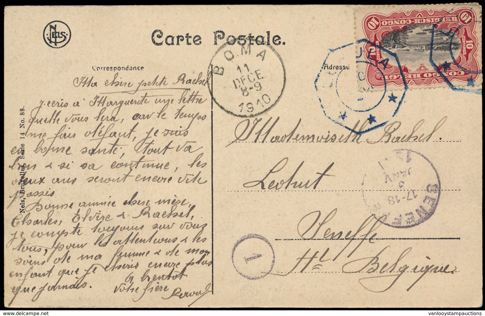 ) 1910, N° 55 '10c Karmijn- Twee - Used Stamps