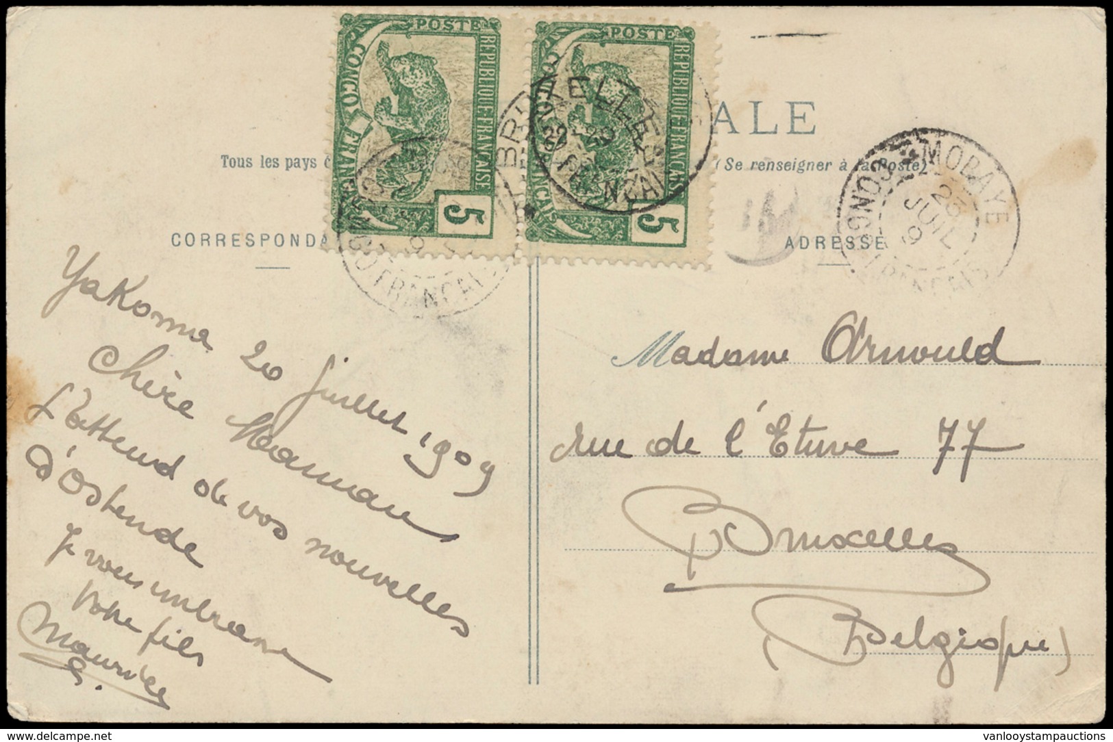 ) 1909, (Yv) N° 30 (Verticaal Pa - Covers & Documents