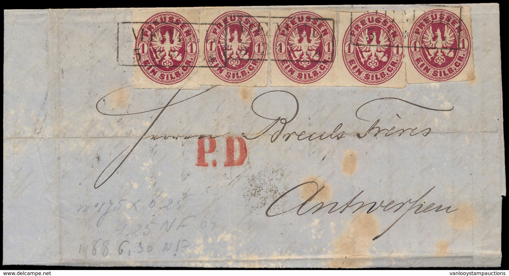 ) 1862, Vouwbrief (met Inhoud) V - Other & Unclassified