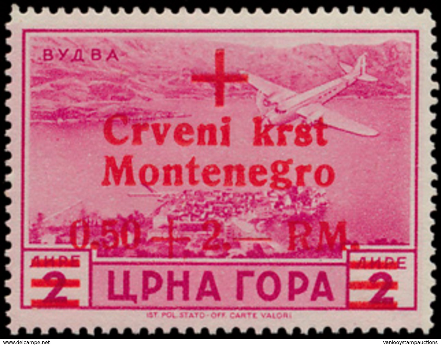 ** Montenegro N° 29/35 'Rode Krui - WW II (Covers & Documents)