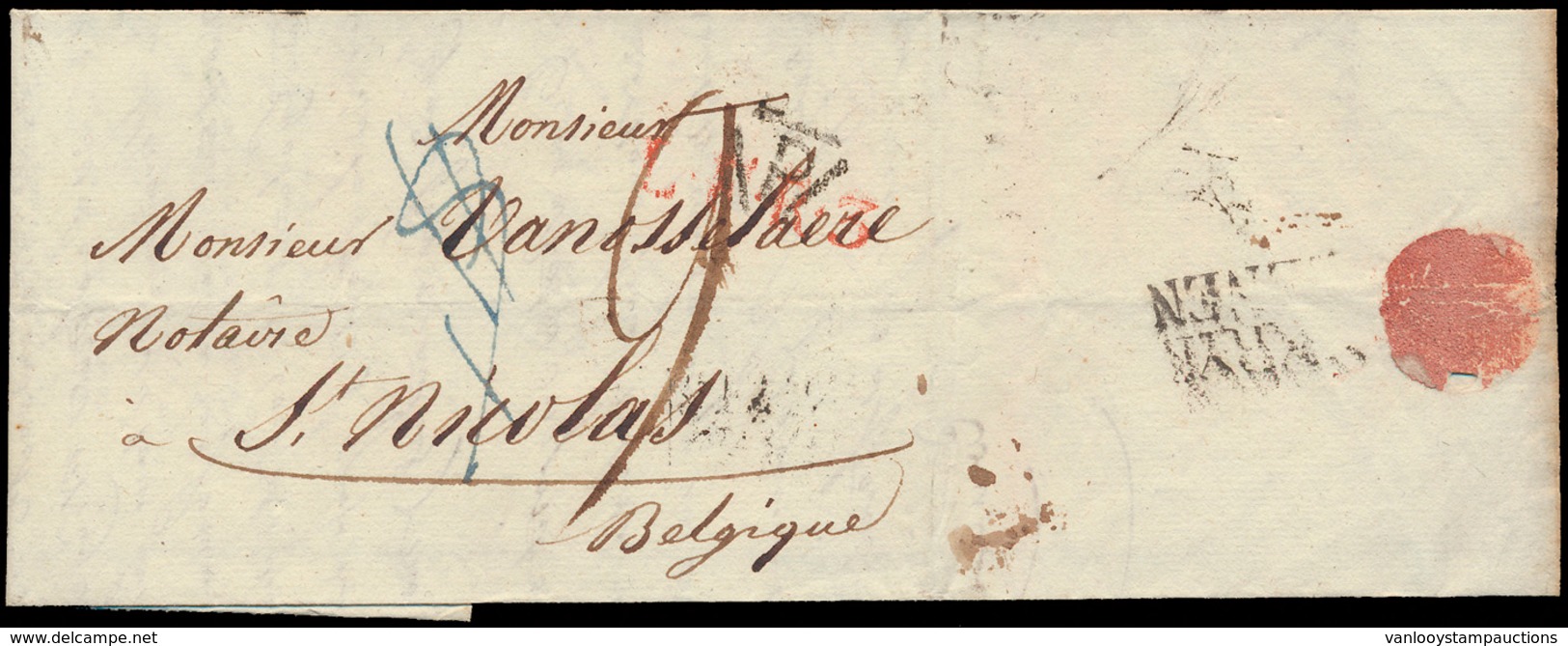 ) 1823, Brief Van Parijs Naar St - Other & Unclassified
