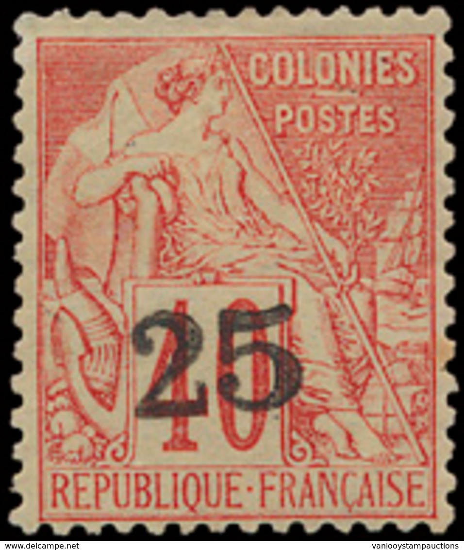 * N° 3 '25c Op 40c Roodoranje' L - Unused Stamps