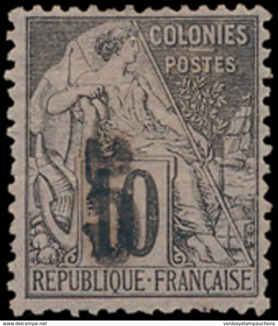 * N° 6 '5 Op 10c Zwart Op Lila' - Unused Stamps