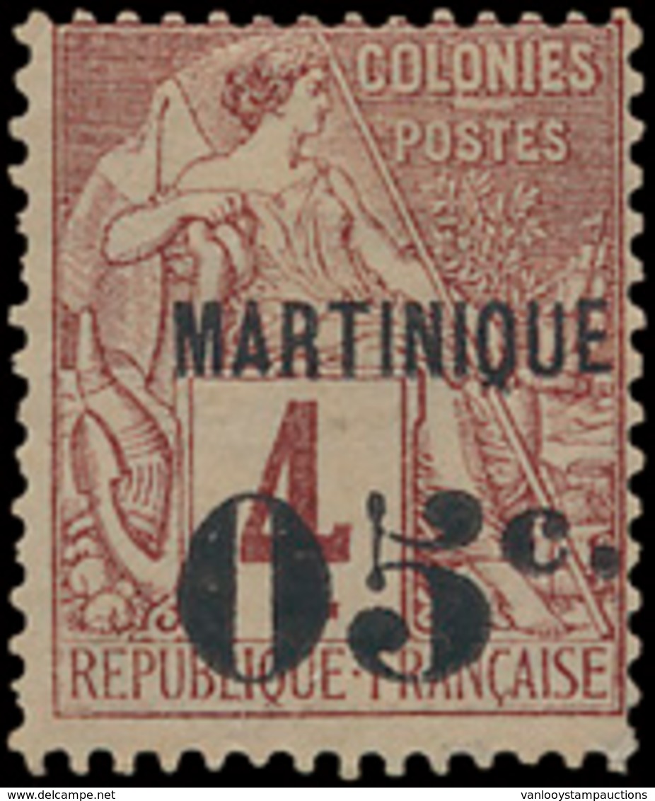 * N° 9 '4c Bruin, Met Opdruk Mar - Unused Stamps