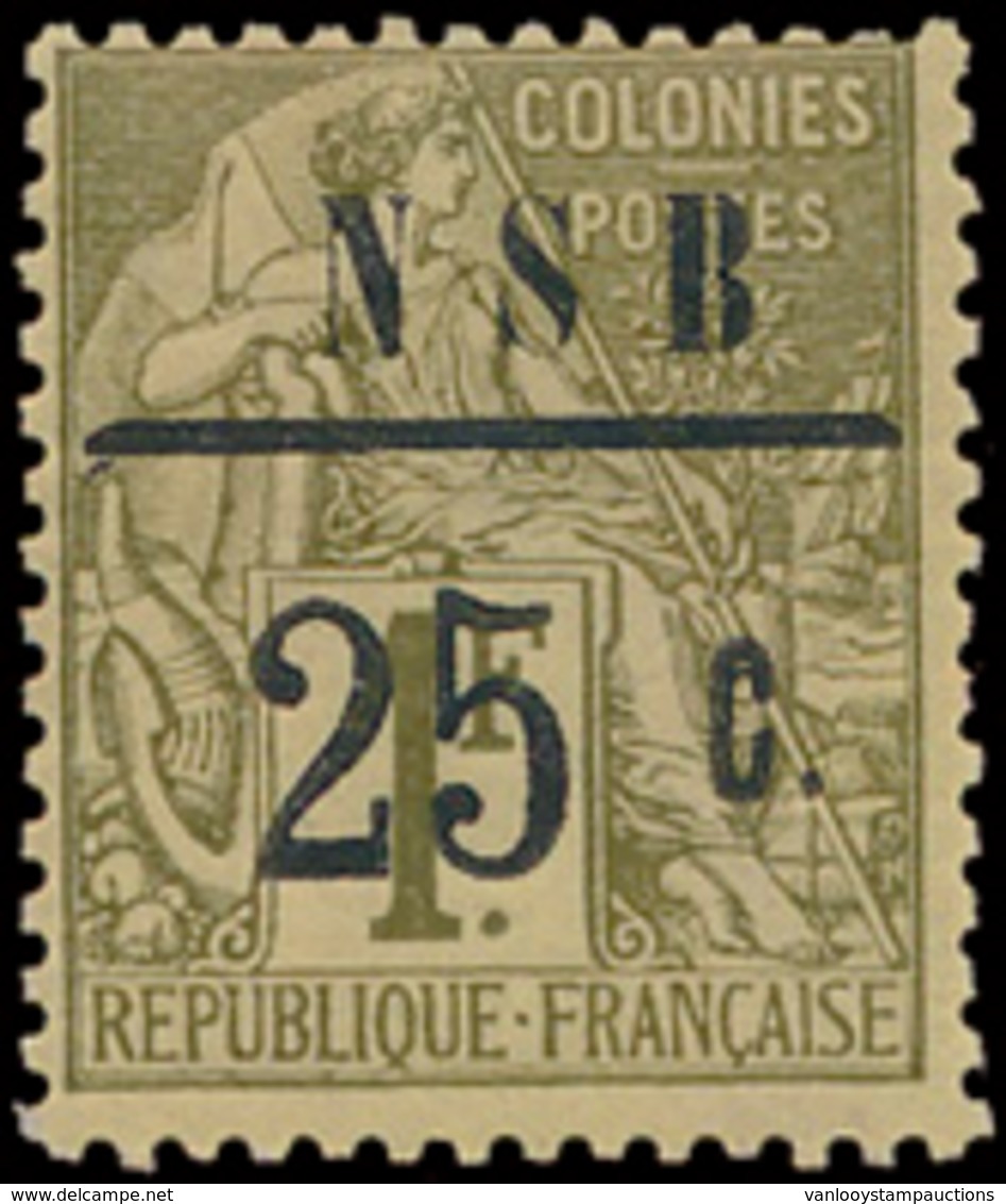 * N° 12 '1 Fr Olijf, Met Opdruk - Unused Stamps