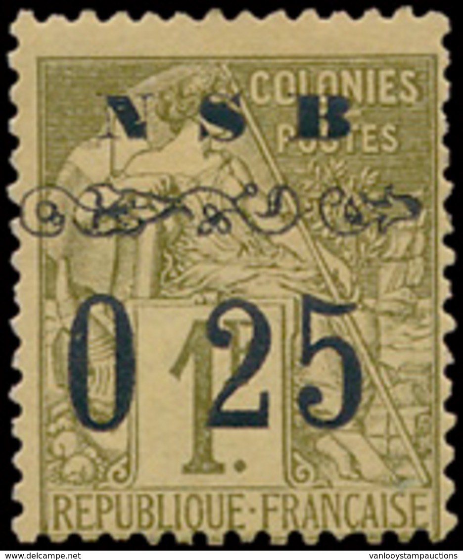 * N° 15 '1 Fr Olijf, Met Opdruk - Unused Stamps