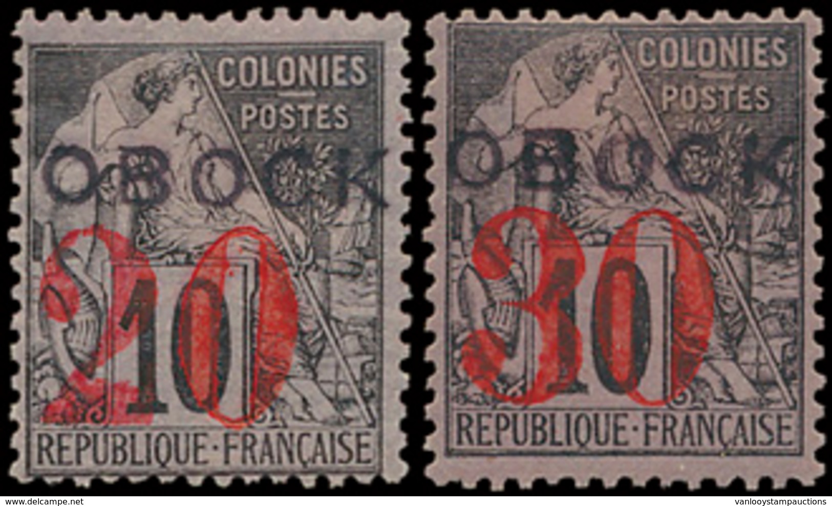 * N° 27/28 '20c Op 10c En 30c Op - Unused Stamps