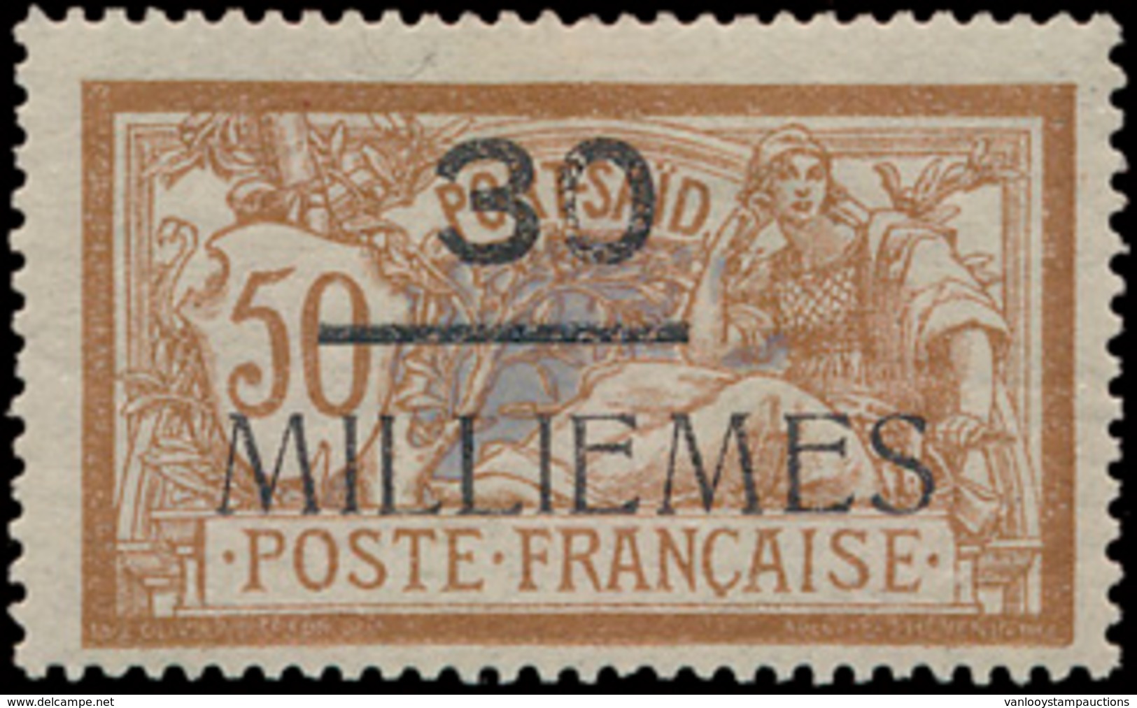 * N° 66 '30 Milliemes Op 50c Bru - Unused Stamps