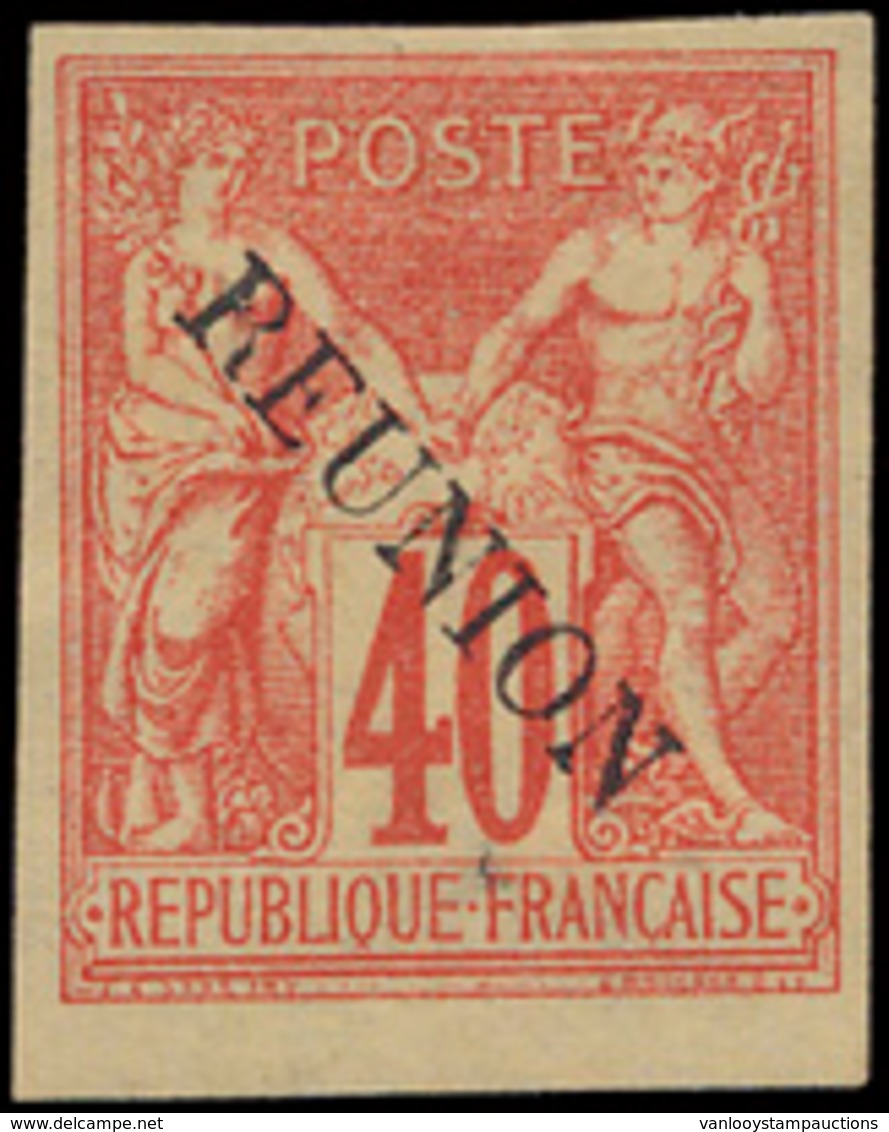 * N° 14 '40c Roodoranje, Met Opd - Unused Stamps
