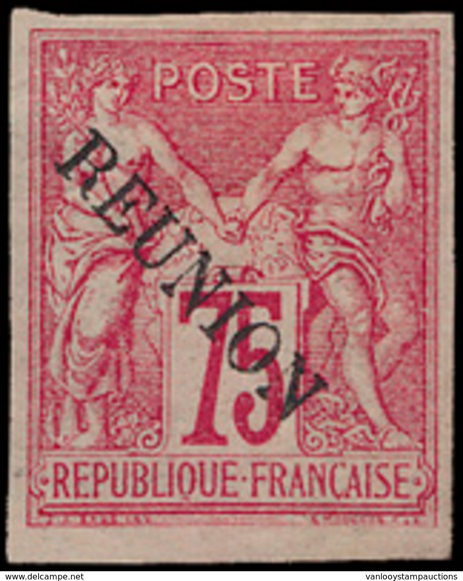 * N° 15 '75c Roze, Met Opdruk Ré - Unused Stamps