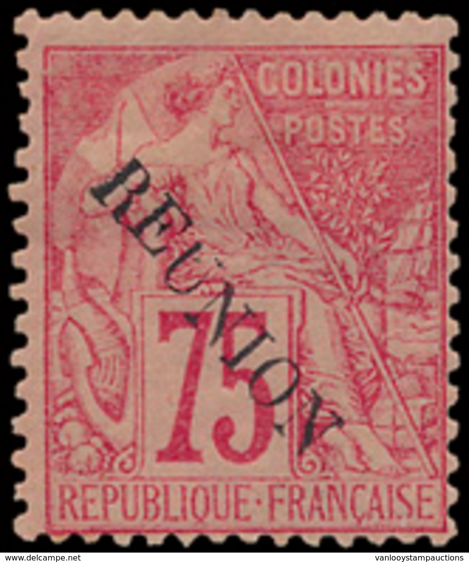 * N° 27 '75c Roze, Met Opdruk Ré - Unused Stamps