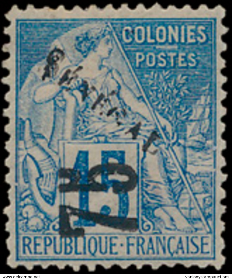* N° 6 '15c Blauw, Met Opdruk 75 - Unused Stamps
