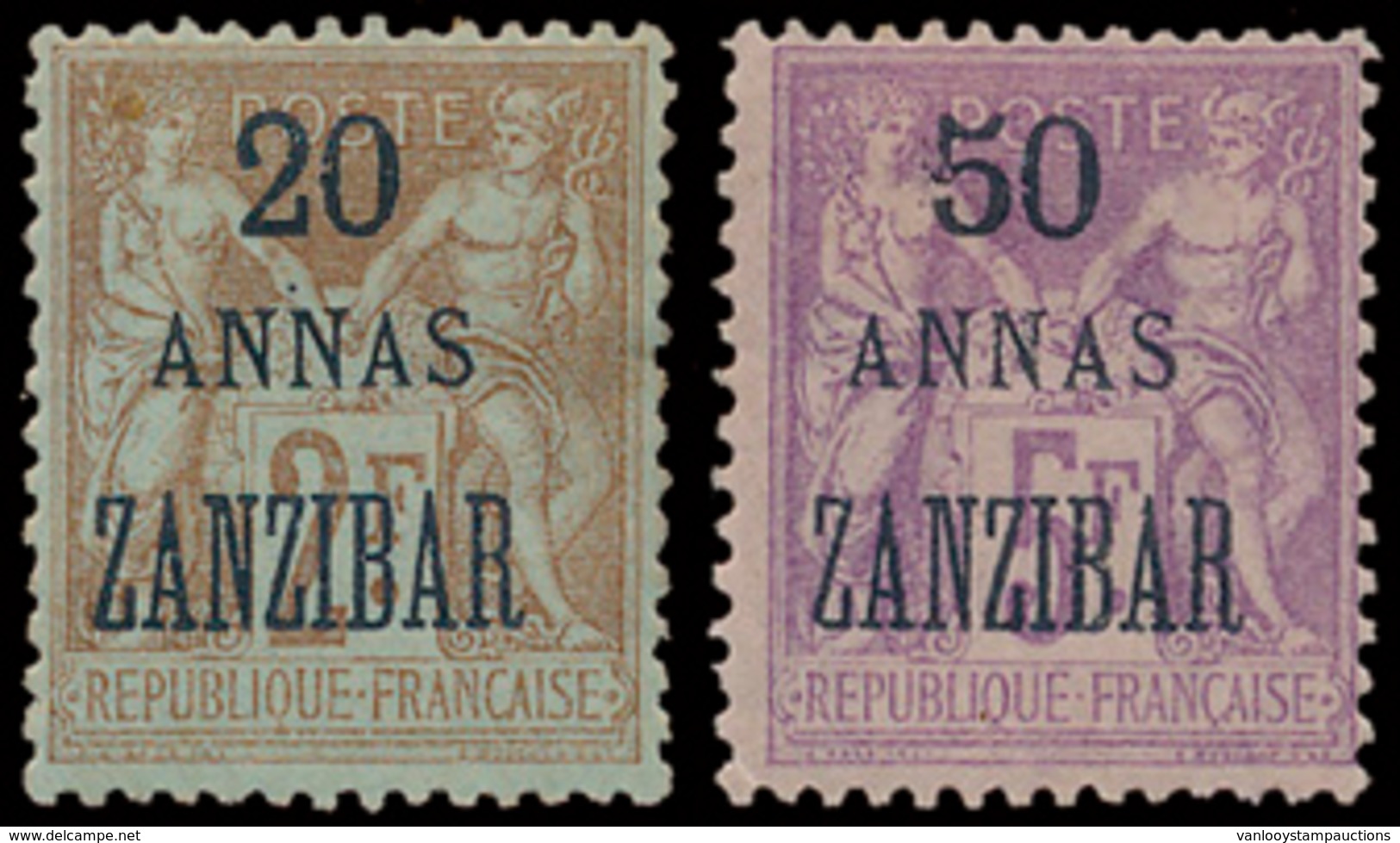* N° 17/31 '1896 Zwarte Opdruk E - Unused Stamps