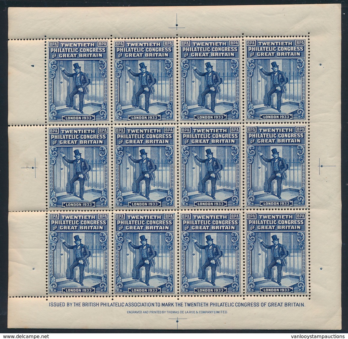 ** 1933 Vignetten '20th Philateli - Collections