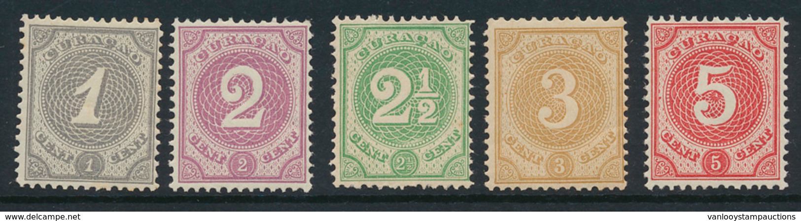 ** N° 13/17 '1889 Cijfer' Volledi - Curacao, Netherlands Antilles, Aruba