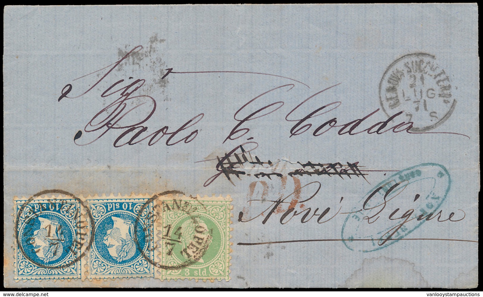 ) Oostenrijks LEVANT 1871, (Mi) - Franking Machines (EMA)