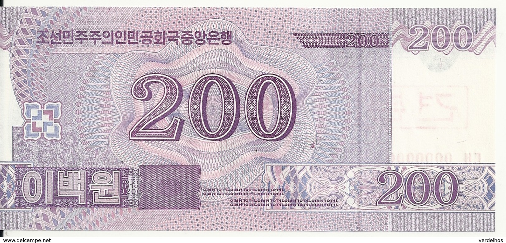 COREE DU NORD 200 WON 2008 UNC P 62 S - Korea, Noord