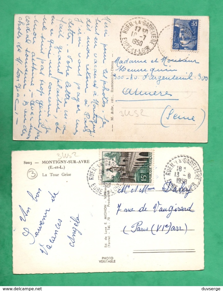 28 Eure Et Loir Montigny Sur Avre La Tour Grise Lot De 2 Cartes Postales - Montigny-sur-Avre