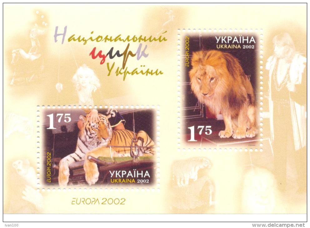 2002. Ukraine, Europa 2002, Circus, S/s, Mint/** - 2002