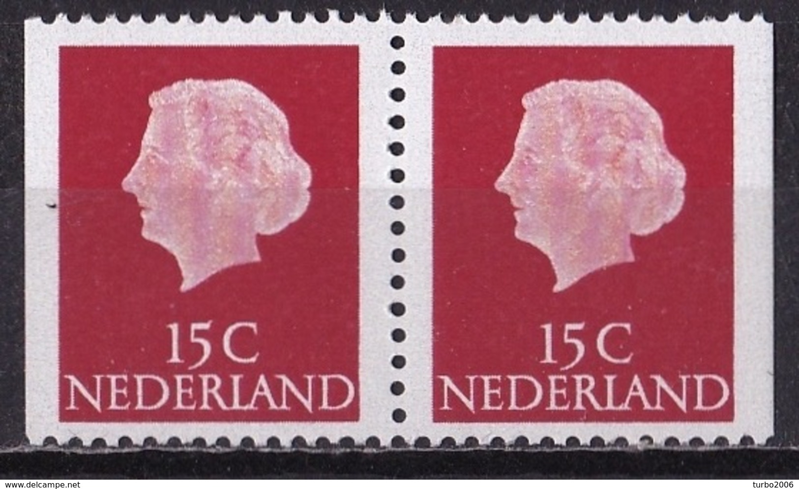 1971 Combinatie 2 X 15 Links En Rechts Ongetand Op Fosforescerend Papier Uit PB 10 NVPH C 6 F Postfris - Cuadernillos