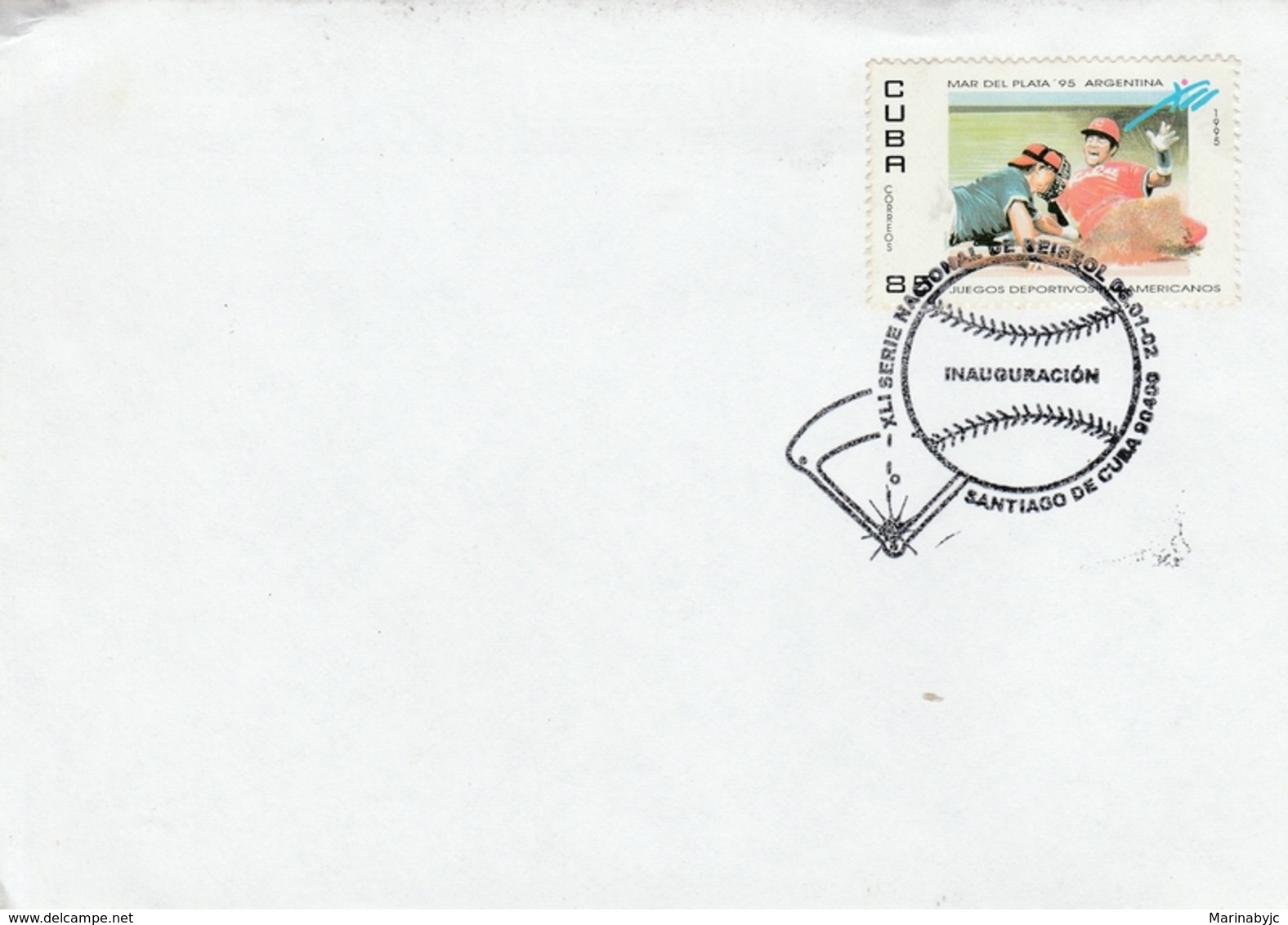 V) 2002 CARIBBEAN, XLI NATIONAL BASEBALL SERIES, MAR DEL PLATA 95, ARGENTINAPAN AMERICAN SPORTS GAMES, FDC - FDC