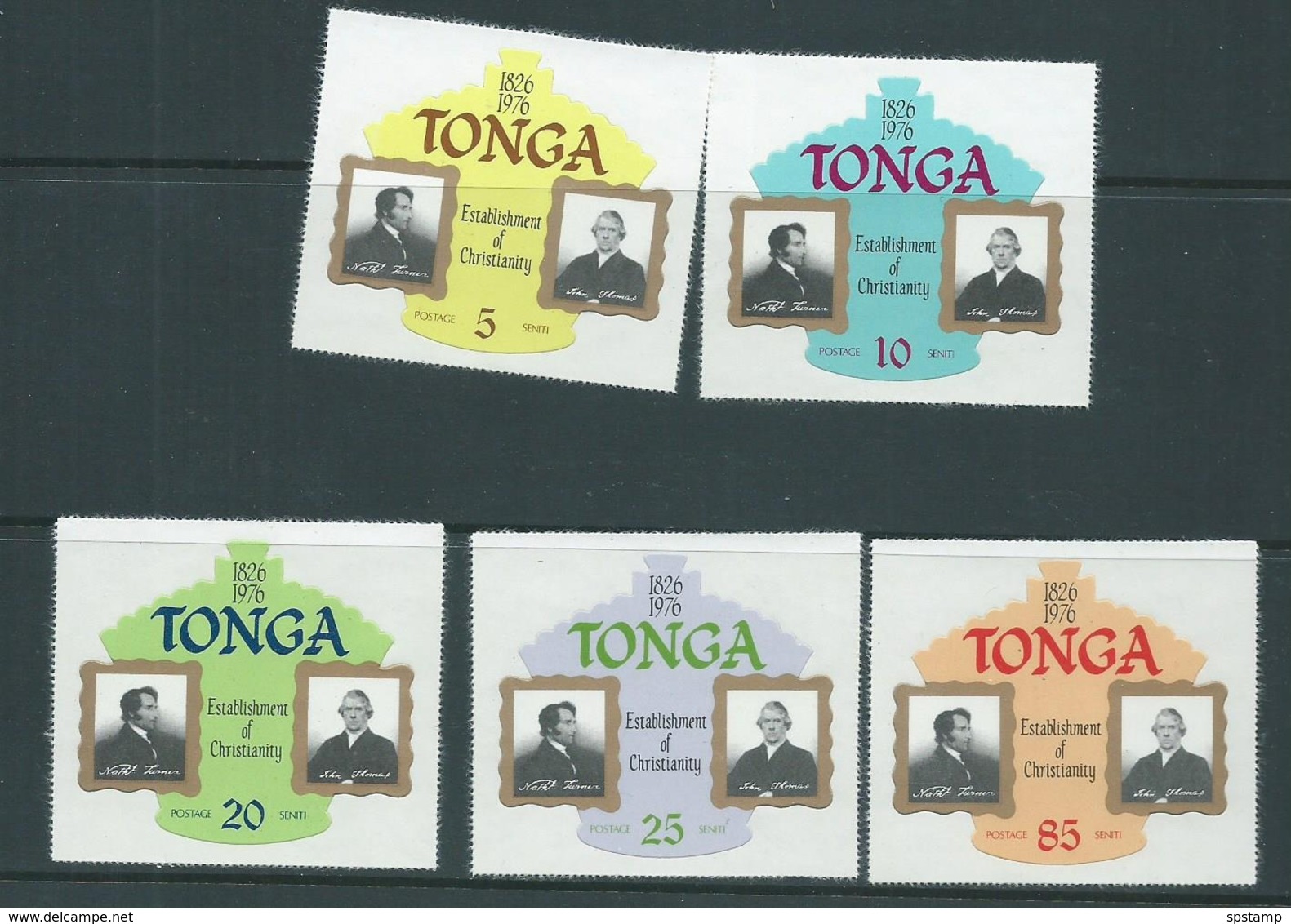 Tonga 1976 Christianity Anniversary Self Adhesive Set 13 MNH - Tonga (1970-...)