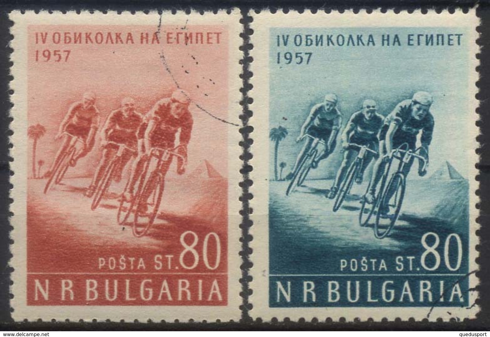 --- 1957 Bulgarie 887 / 888 (O) M. 1019 / 1020 (O) - Usados