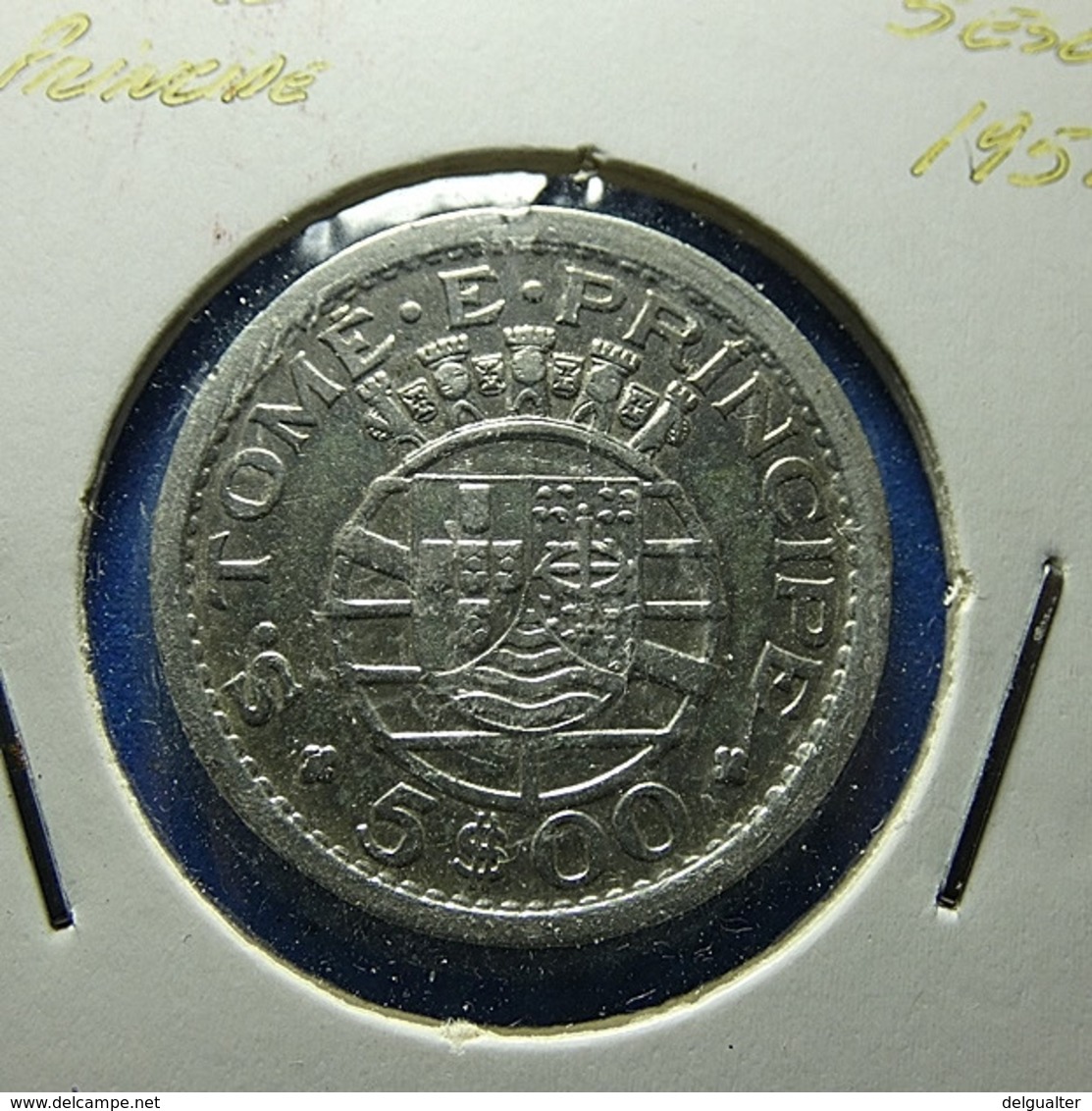 Portuguese S. Tomé E Príncipe 5 Escudos 1951 Silver - Portugal