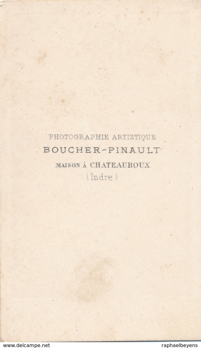 CDV Portrait Homme Barrette Boucher-Pinault Chateauroux Man 1870 Circa - Old (before 1900)