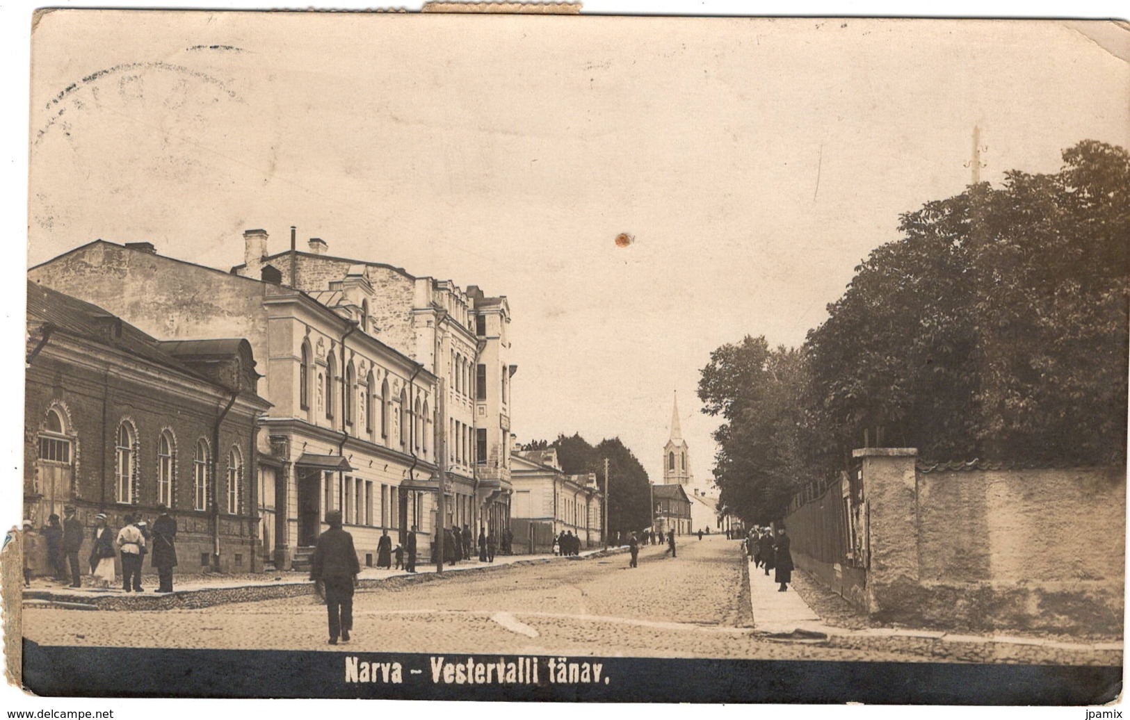 Carte Photo : Estonie , Narva , Vestervalli Tänav , Taxée ( Timbre Taxe 5 , 10 Et 30 Centimes ) - Estonia