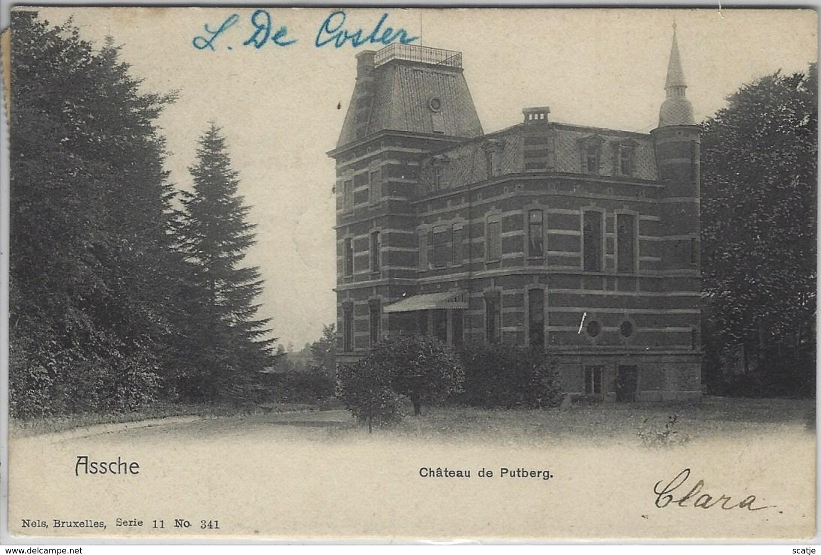 Assche   -   Château De Putberg.   -   1902   Naar  Bruxelles - Asse
