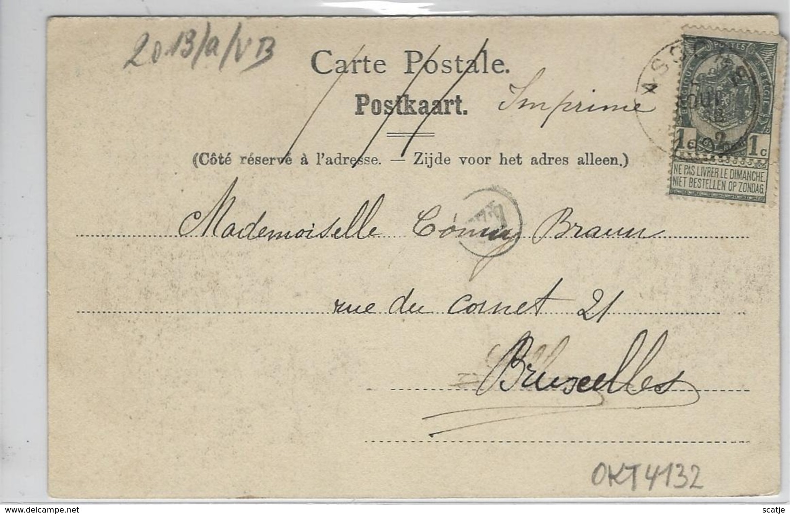 Assche   -   Château De Putberg.   -   1902   Naar  Bruxelles - Asse