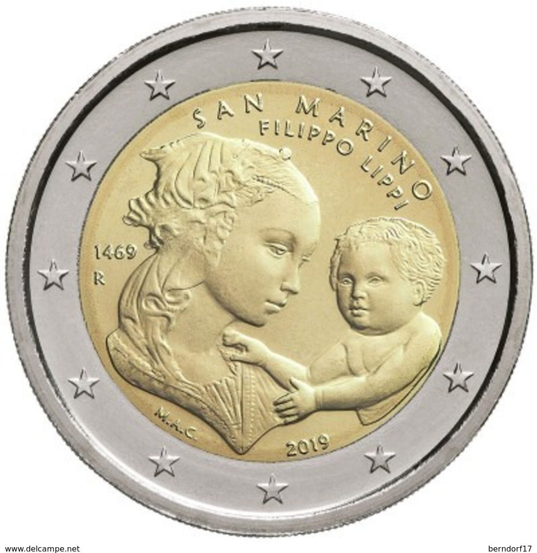 San Marino 2019 - 2 Euro – Filippo Lippi - San Marino