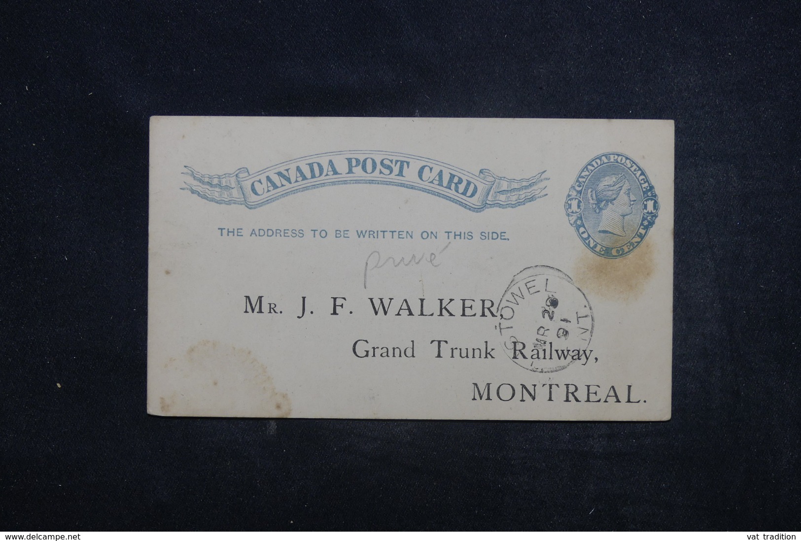 CANADA - Entier Commercial De Listowel Pour Montréal En 1891 - L 45311 - 1860-1899 Reinado De Victoria