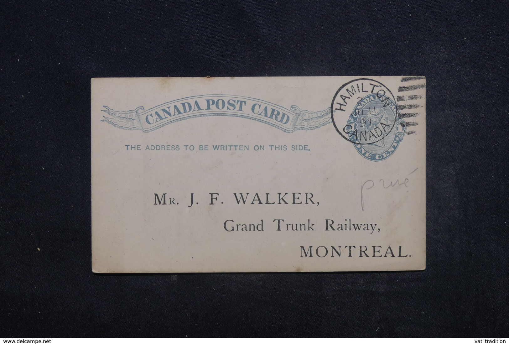 CANADA - Entier Commercial De Hamilton Pour Montréal En 1891 - L 45312 - 1860-1899 Reinado De Victoria