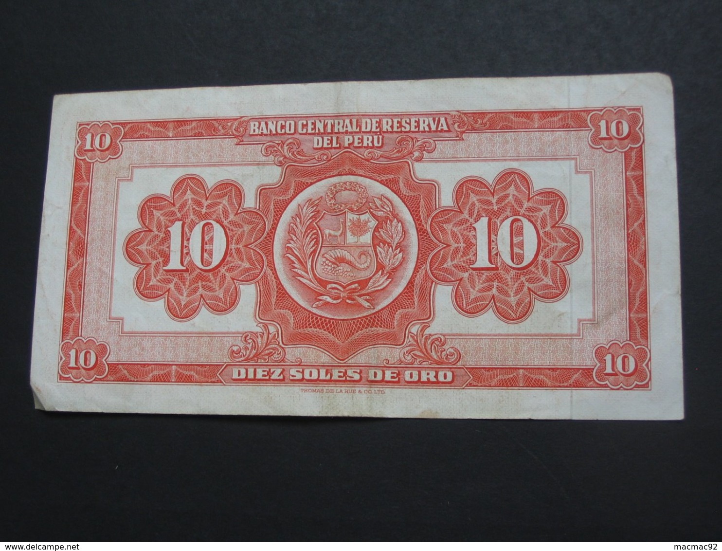 10 Diez Soles De Oro 1967 - Banco Central De Reserva Del Peru  **** EN ACHAT IMMEDIAT **** - Peru