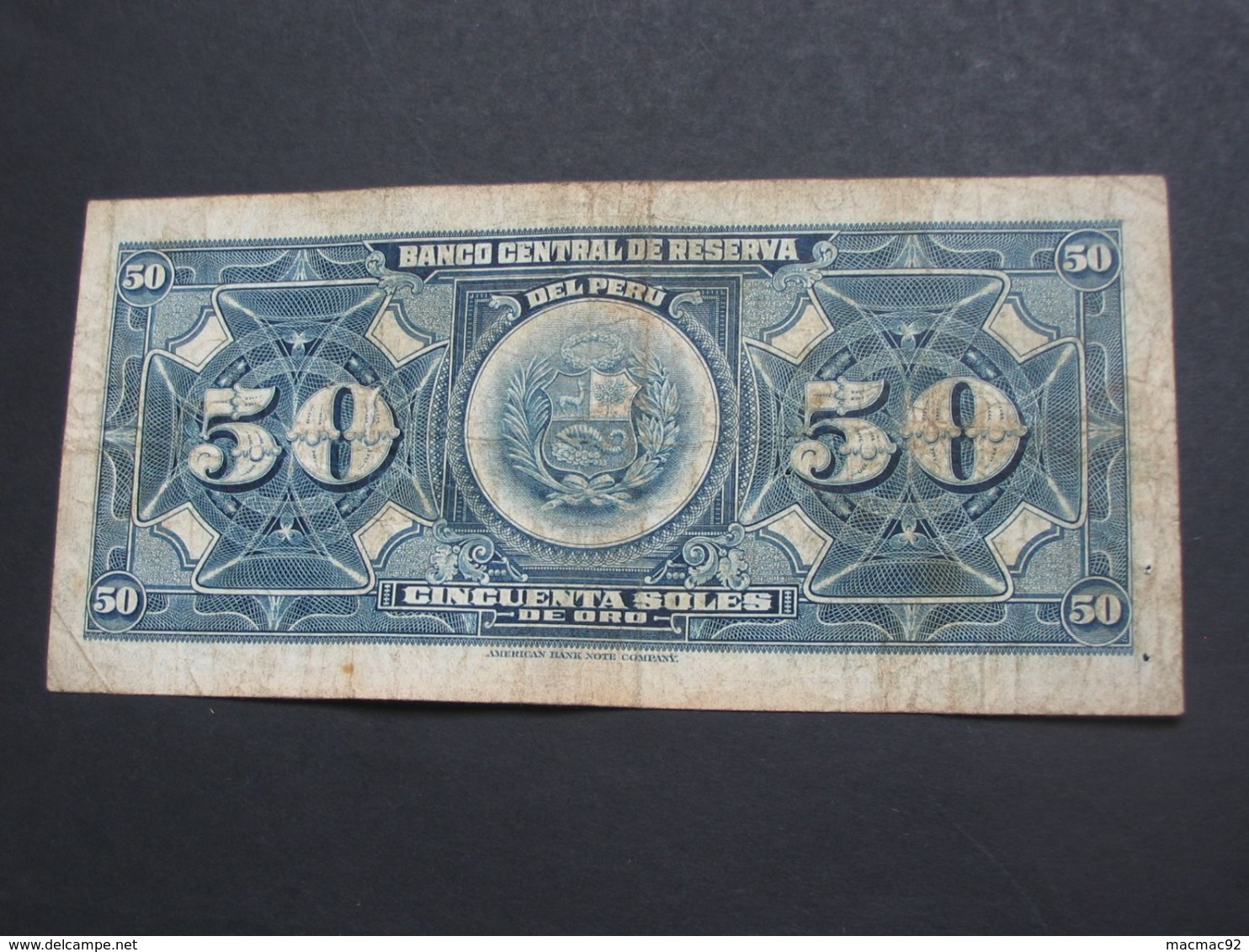 50 Cincuenta Soles De Oro 1965 - Banco Central De Reserva Del Peru  **** EN ACHAT IMMEDIAT **** - Peru